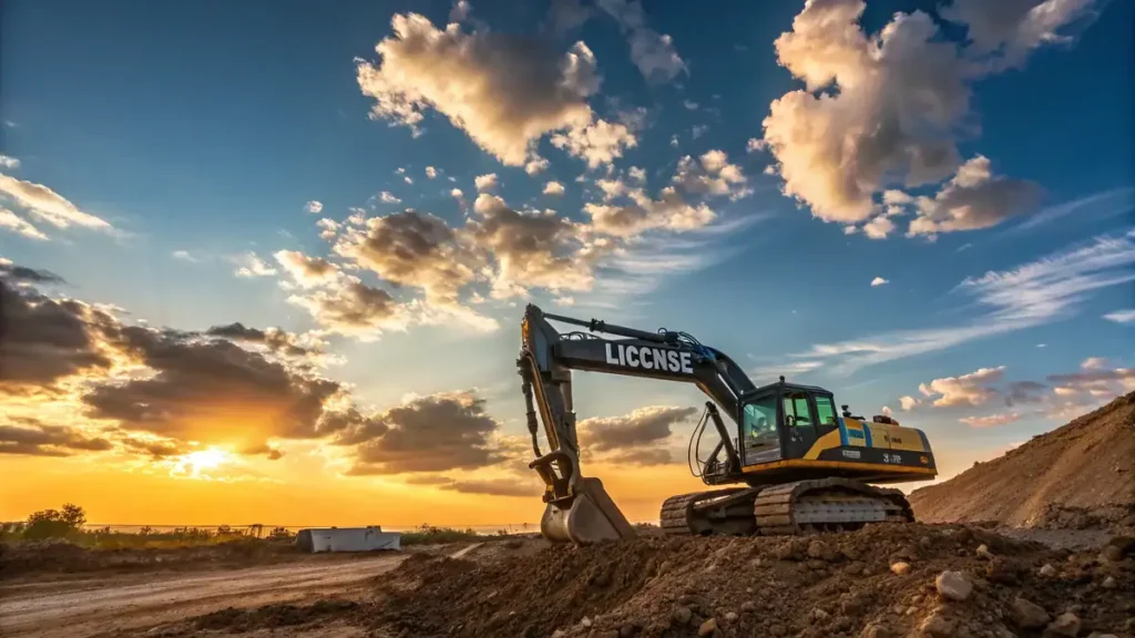 Excavator Licence Guide: What You Need to Know Before Buying Excavating Equipment? 5 A construction site featuring a detailed excavator 1737094482853
