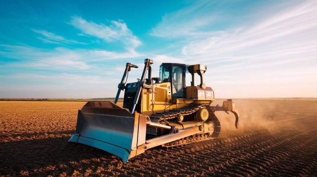 Top 5 Uses of Bulldozers: Why You Should Invest in One for Your Projects? 3 A serene and vibrant scene of a bulldozer working 1736838321624